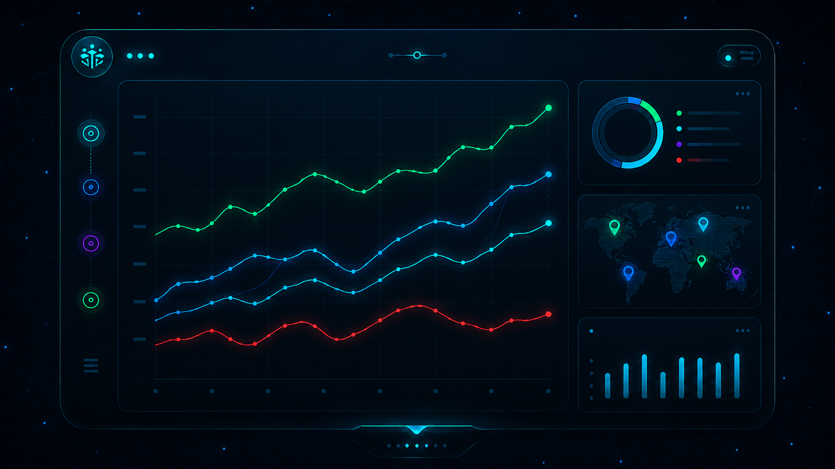 Abstract representation of the platform Overview page