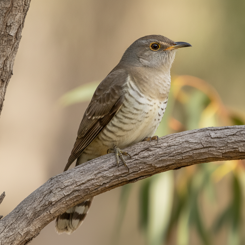 Stylised portrait of a Brush Cuckoo