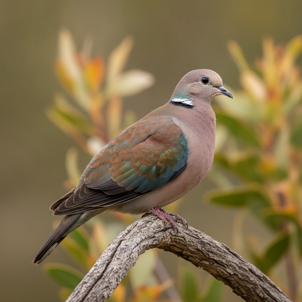 Stylised portrait of a Common Bronzewing