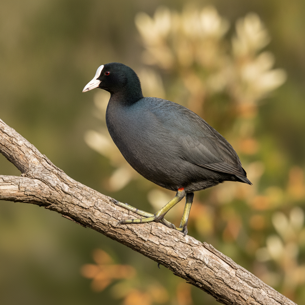 Stylised portrait of a Eurasian Coot