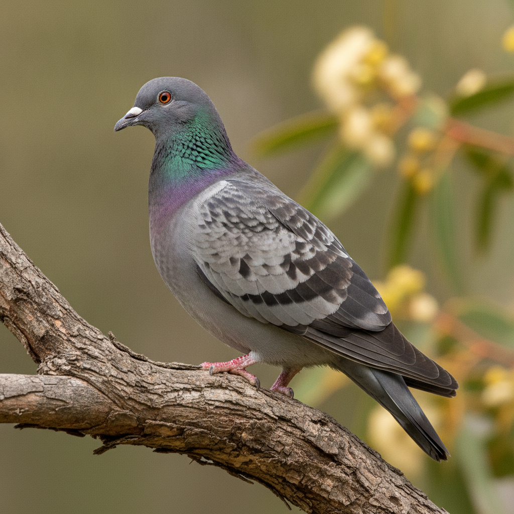 Stylised portrait of a Rock Dove