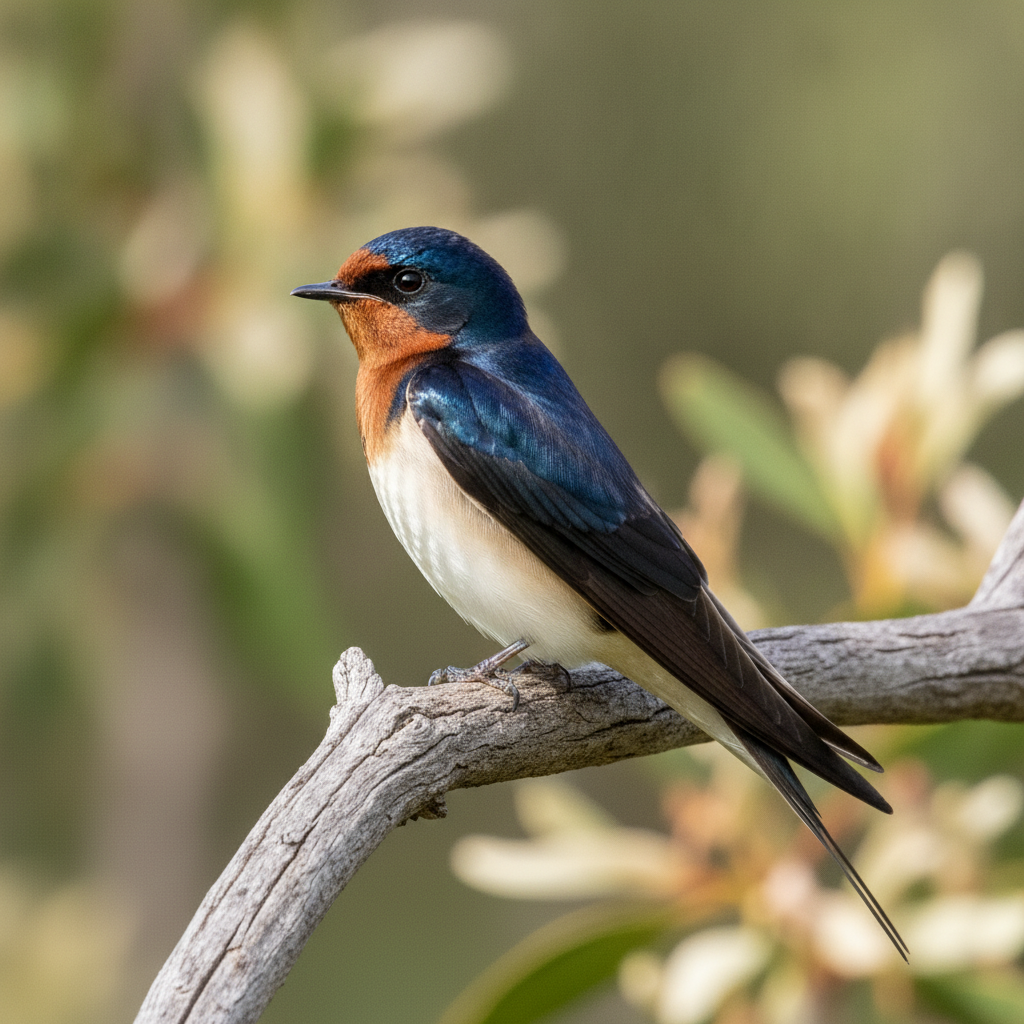 Stylised portrait of a Welcome Swallow