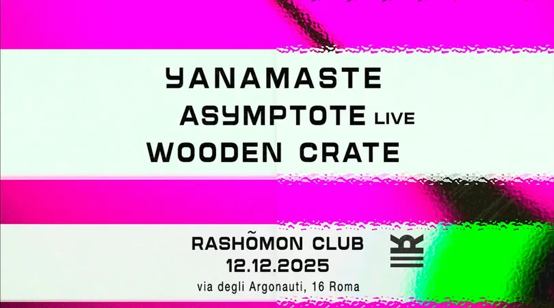 Resistance x Cosmic Open Air: Yanamaste, Asymptote live, Wooden Crate