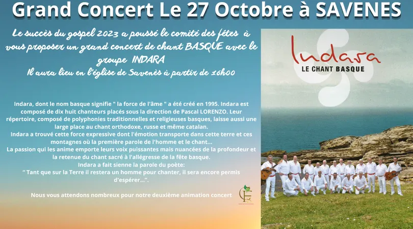 Concert INDARA ( chant basque)