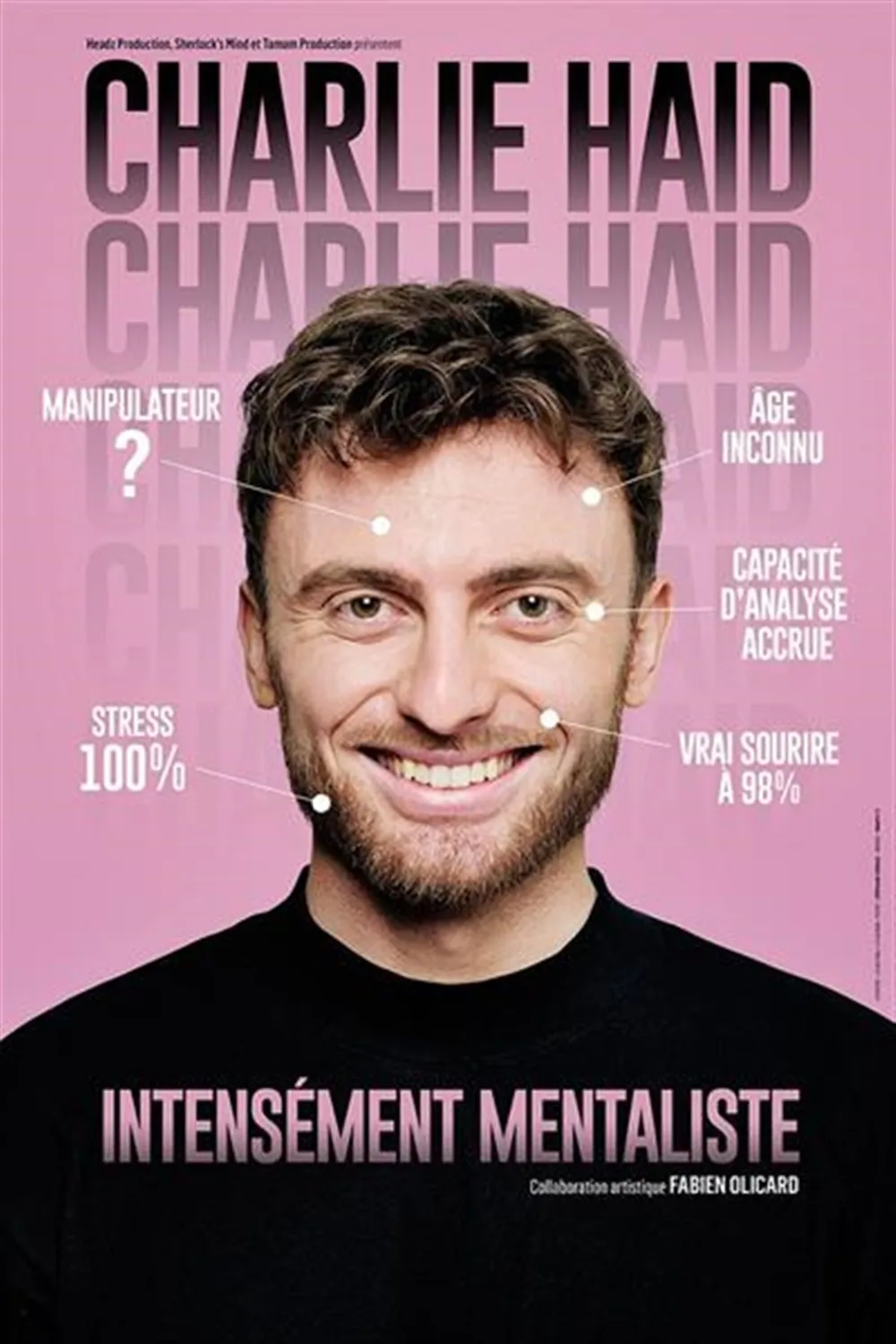 Affiche de Charlie Haid dans Intensément mentaliste - Dijon
