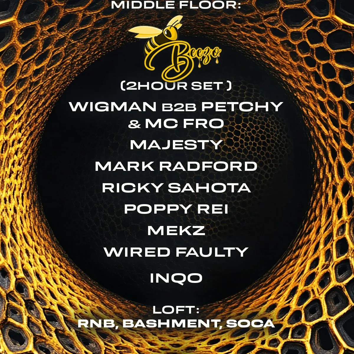 Beezo, Wigman, Mark Radford, Poppy Rei