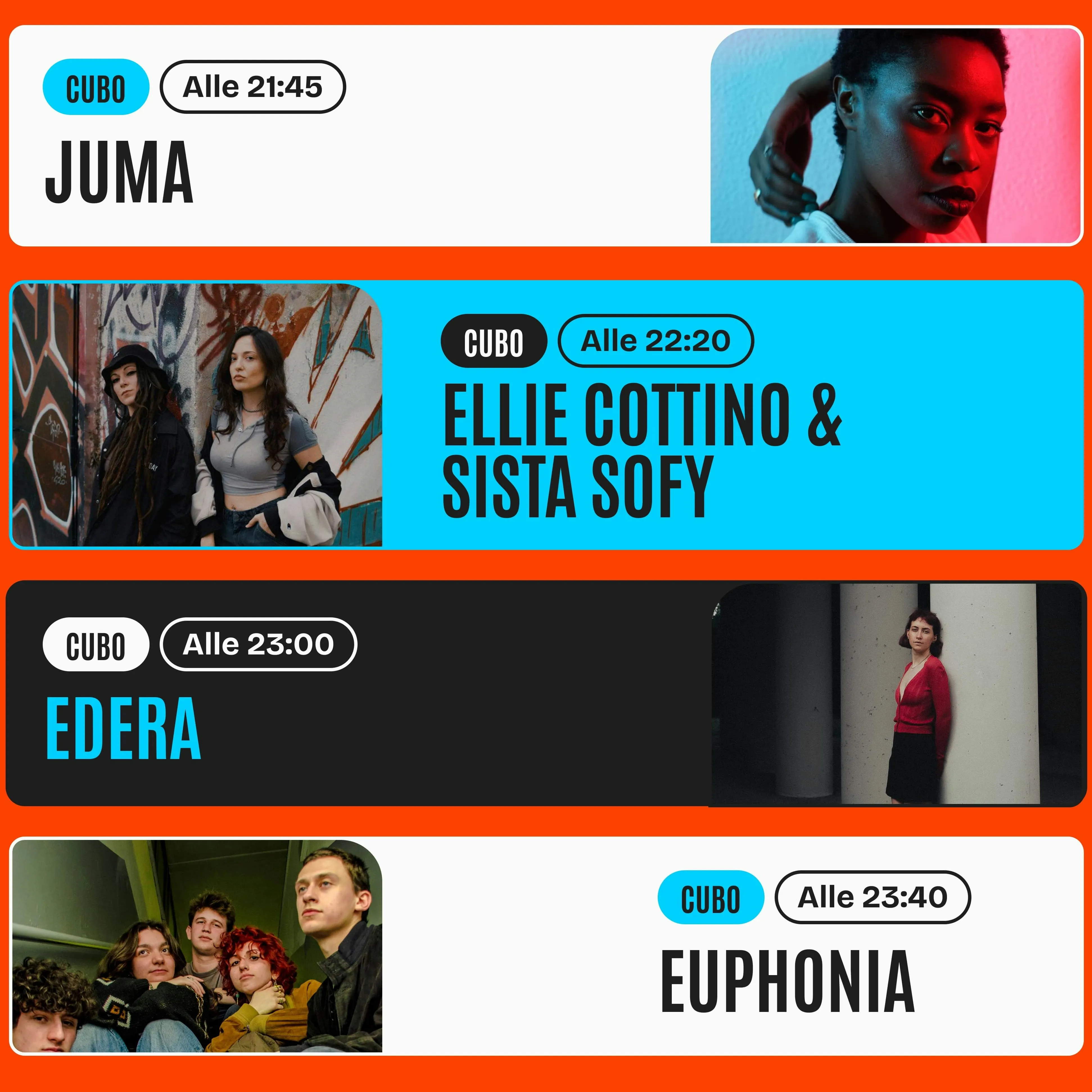 Juma + Ellie Cottino + Edera + Euphonia Live