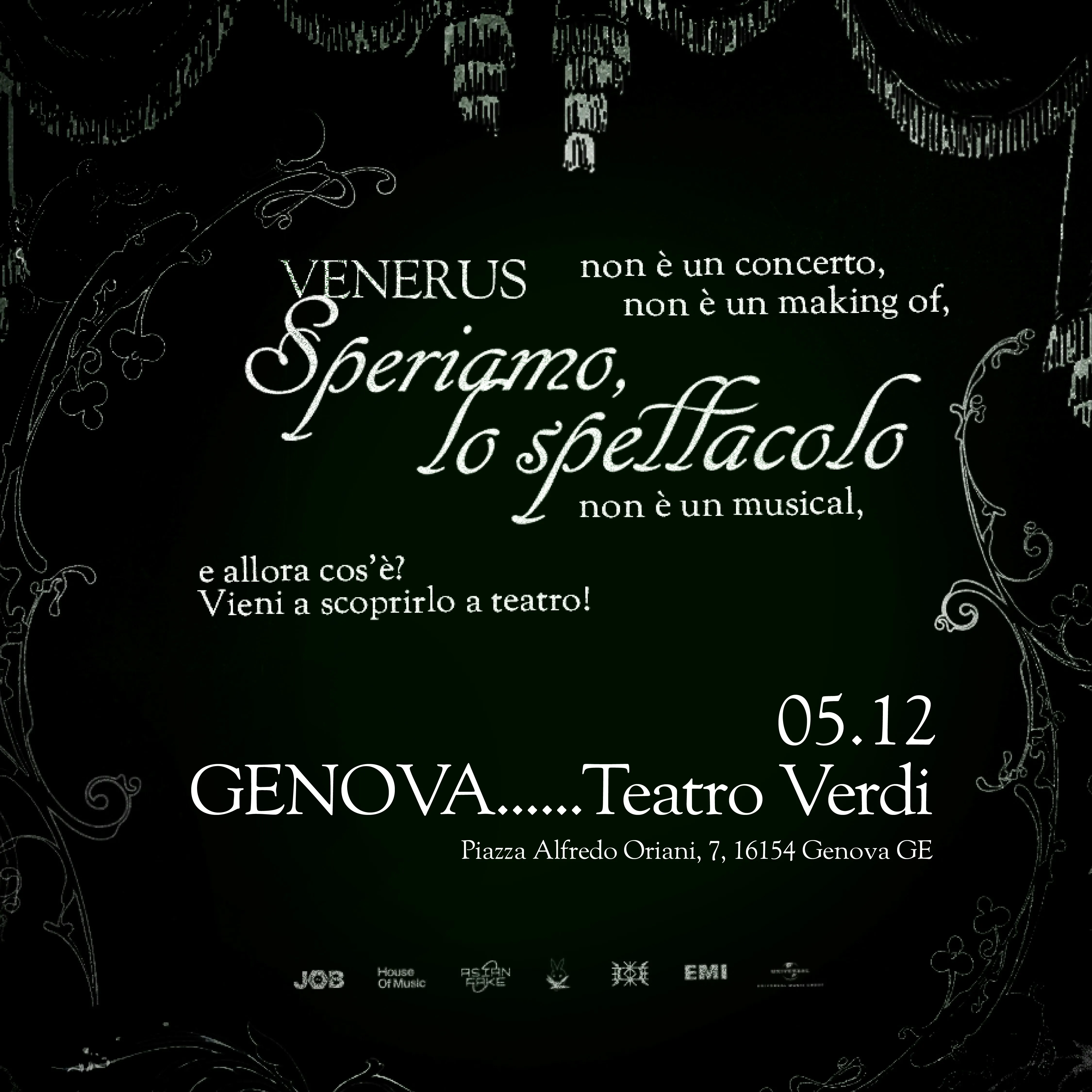 SPERIAMO, LO SPETTACOLO a GENOVA