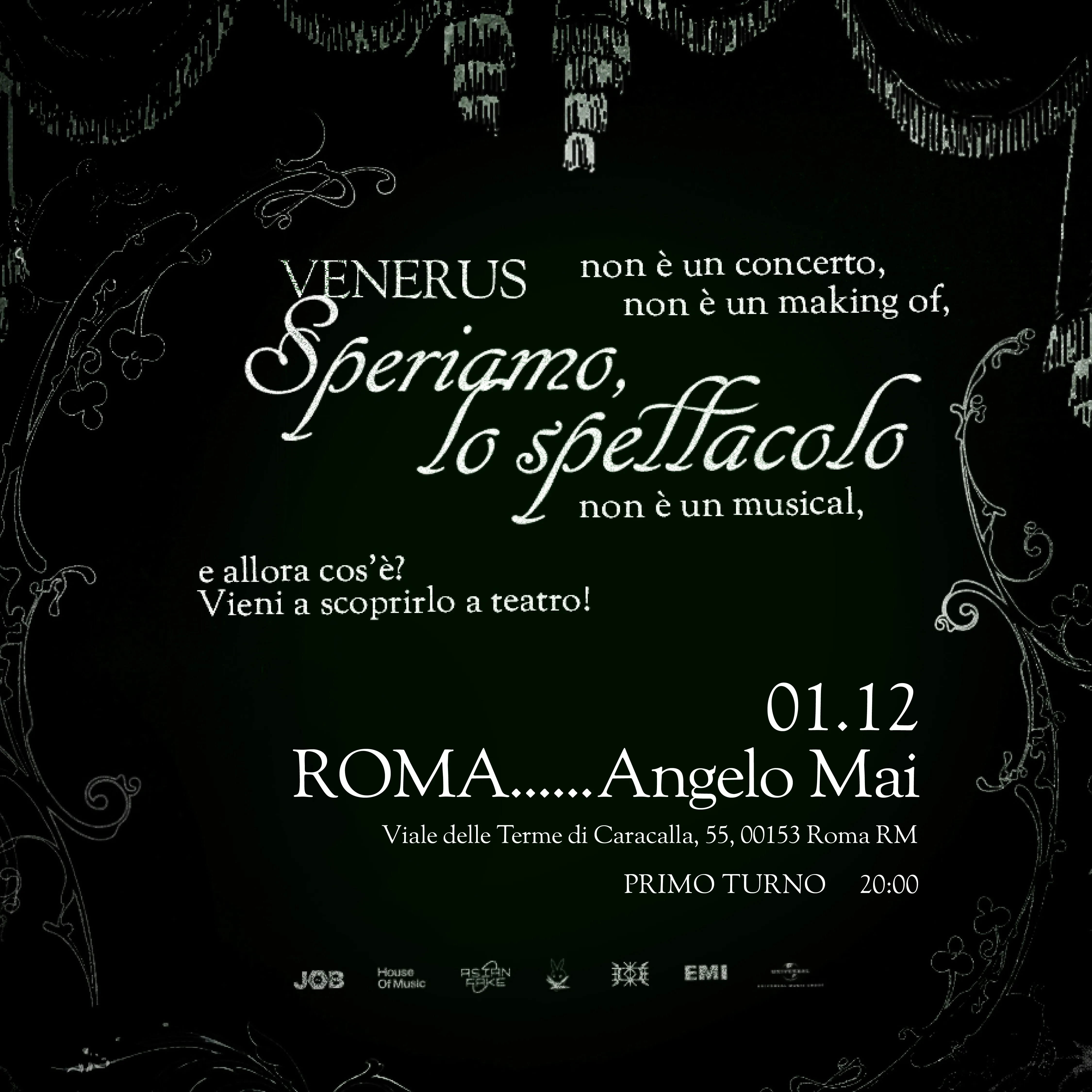 SPERIAMO, LO SPETTACOLO a Roma delle 20:00