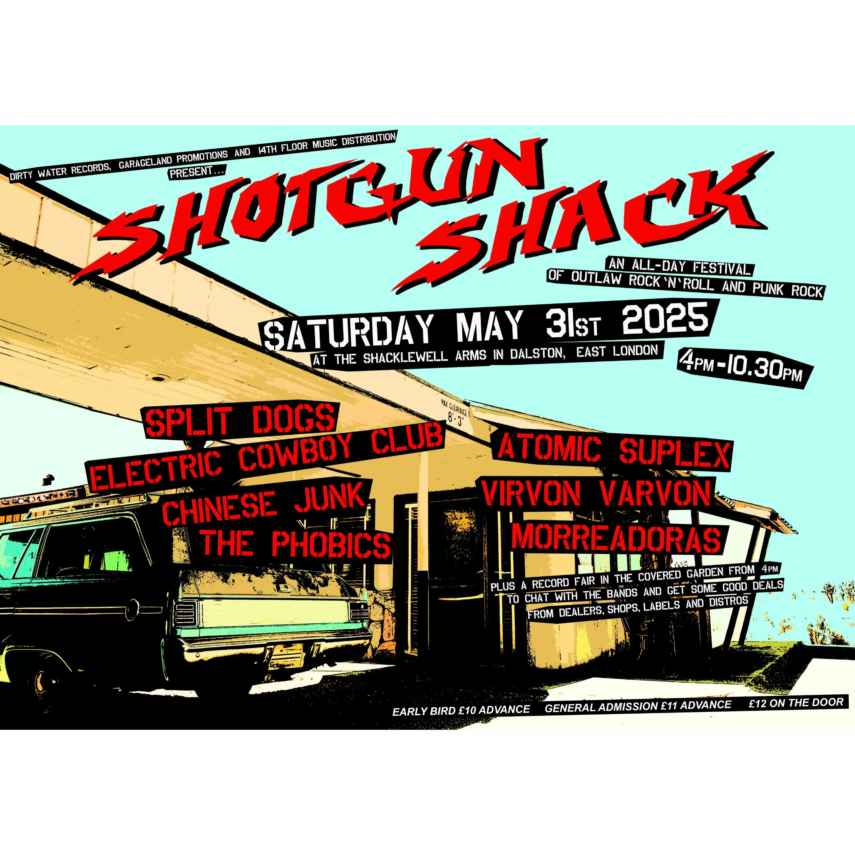 Shotgun Shack, an all-day festival of Outlaw Rock'n'Roll and Punk Rock