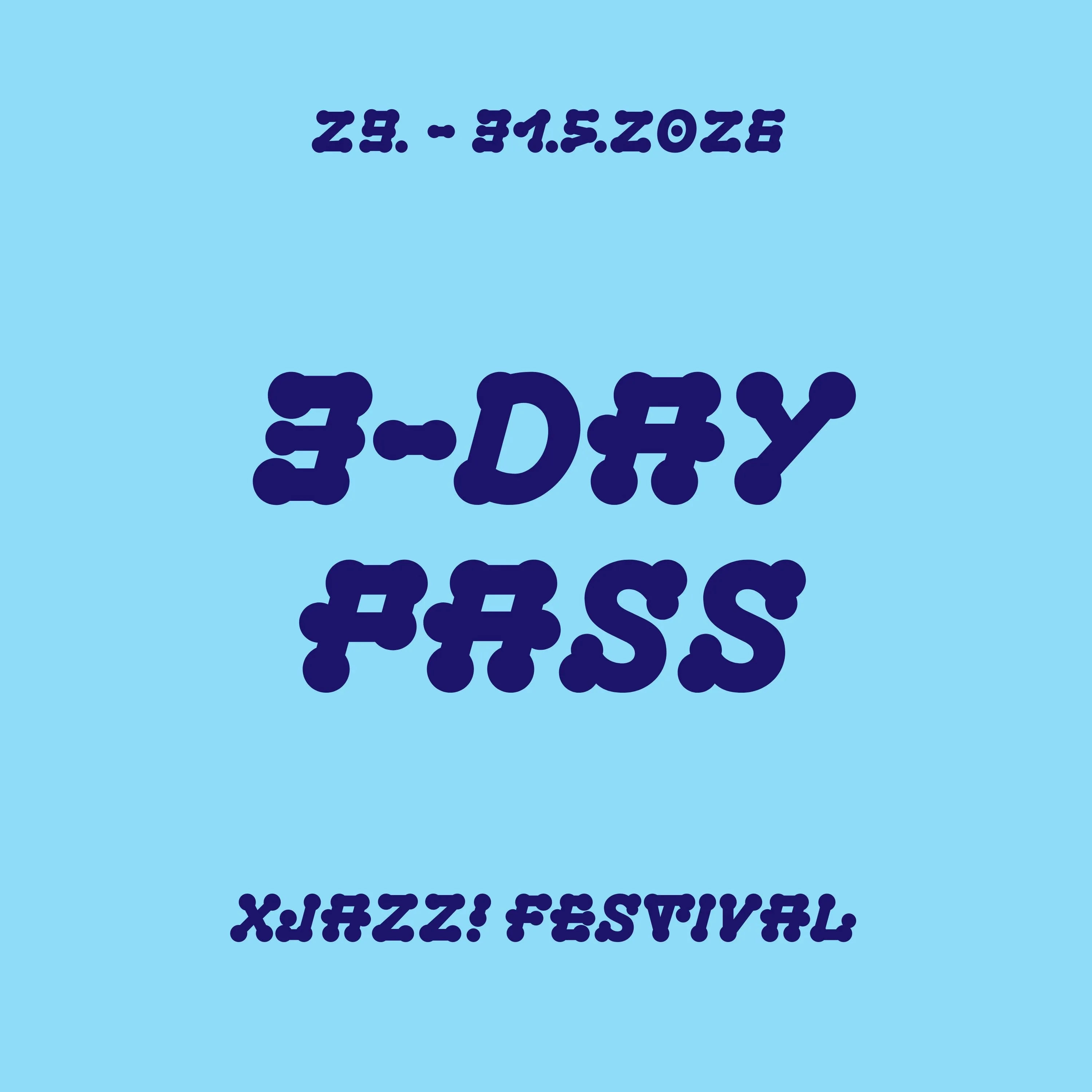 XJAZZ! Festival 3 DAY PASS 29.5. - 31.5.2026