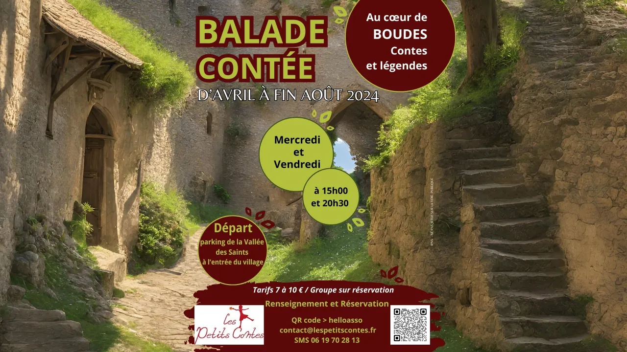 20h30 Vendredi 16 août Balade contée à Boudes