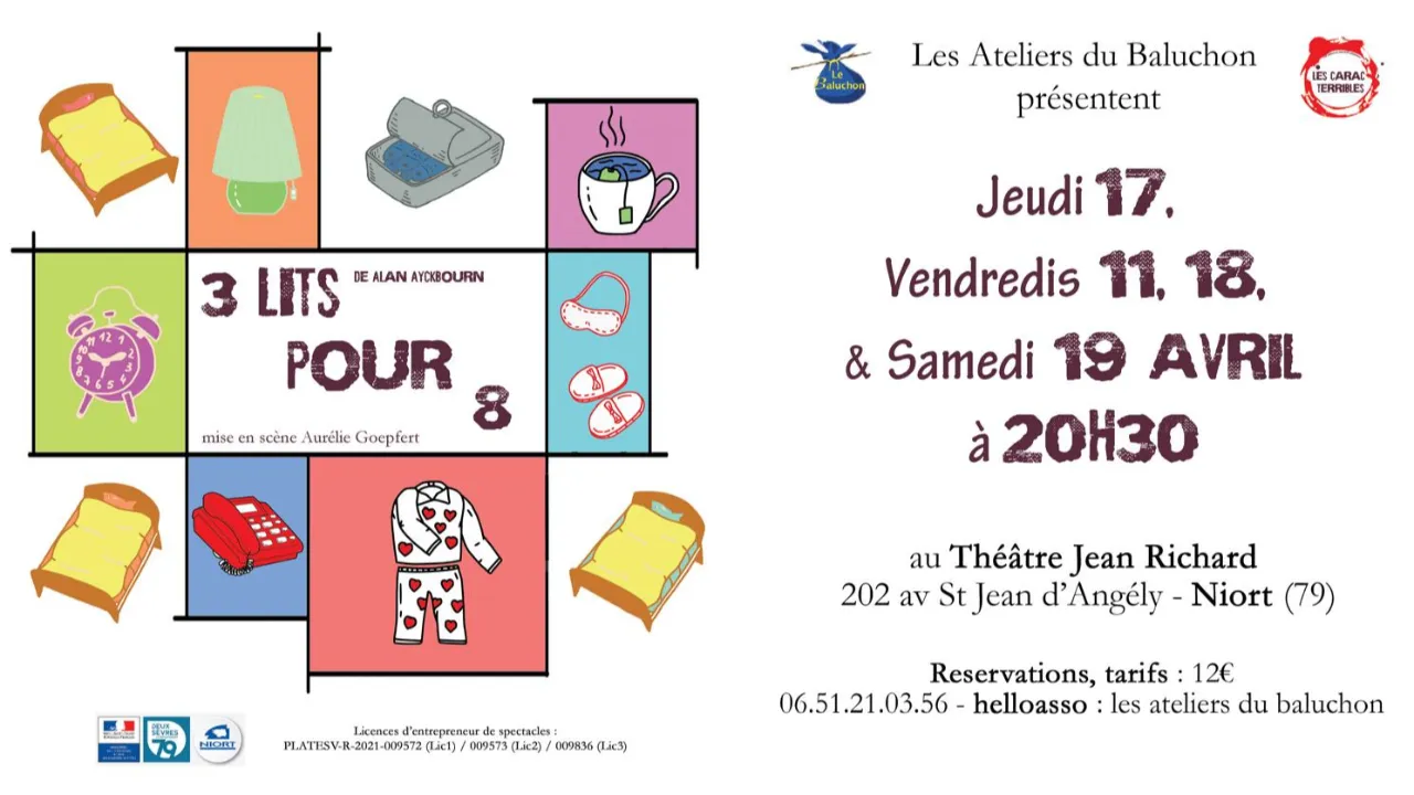 Affiche de 3 lits pour 8 - Niort