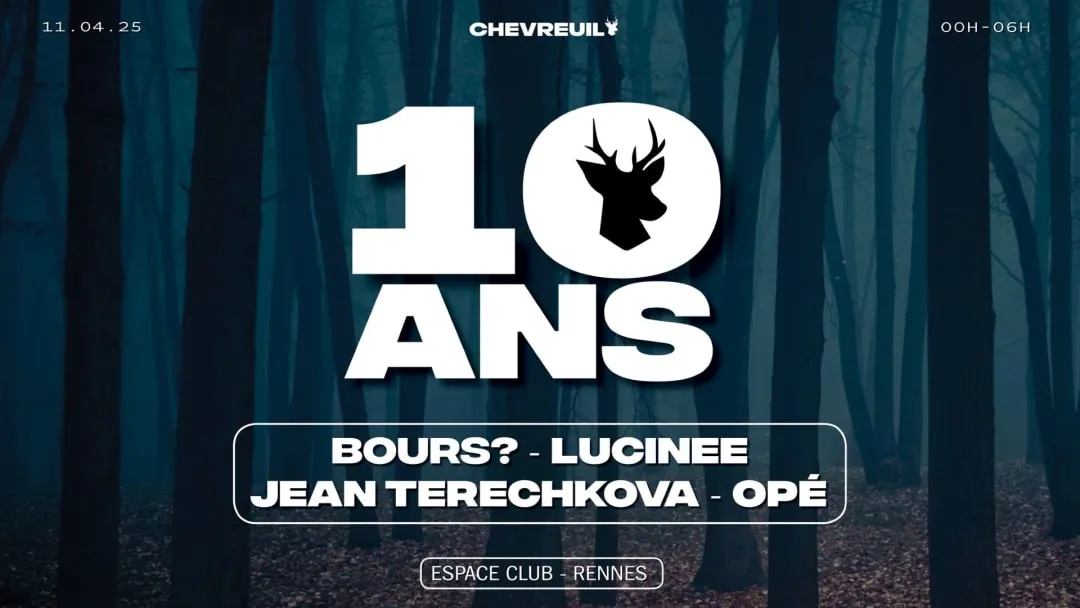 Affiche de 10 ANS CHEVREUIL FIRST ROUND : NUIT À L'ESPACE - Rennes
