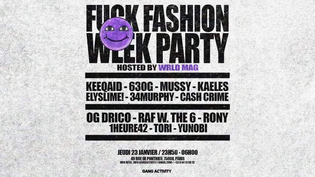 Affiche de FUCK FASHION WEEK PARTY x WRLD MAG