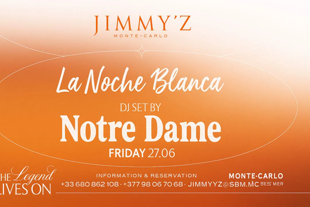 Affiche de NOTRE DAME X JIMMY’Z MC - SUPPORT BY TANTRÜM