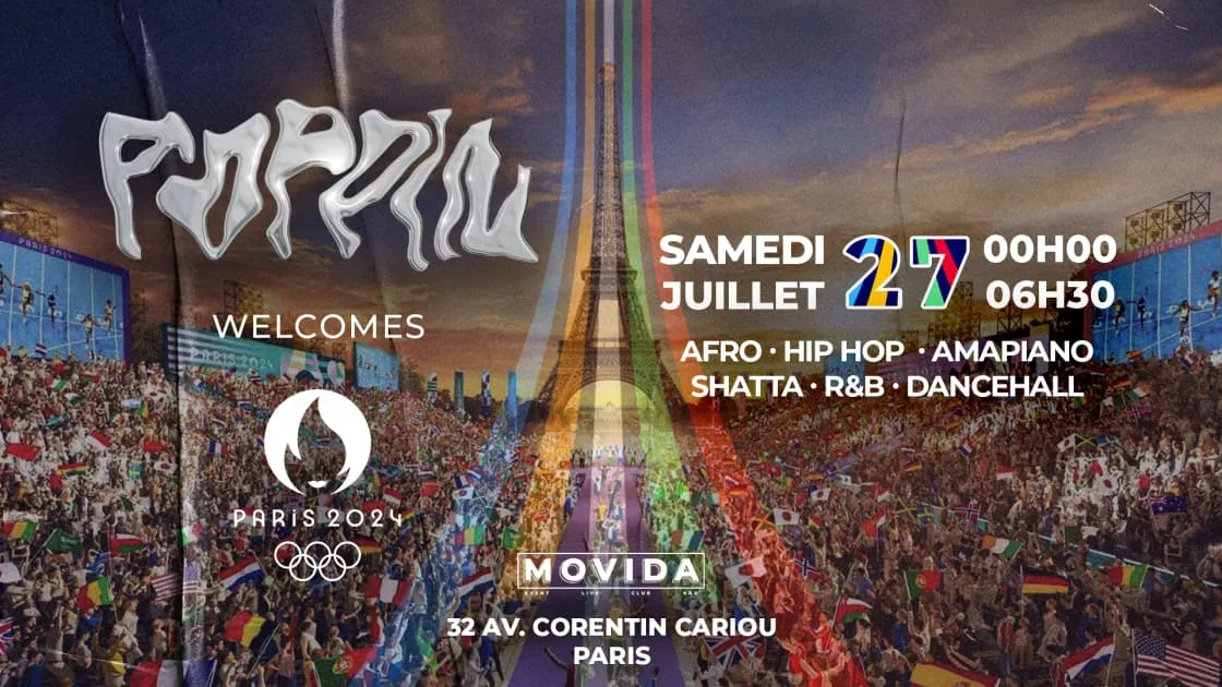 POPPIN spéciale JO - HIP HOP & AFRO - SAMEDI 27 JUILLET 2024