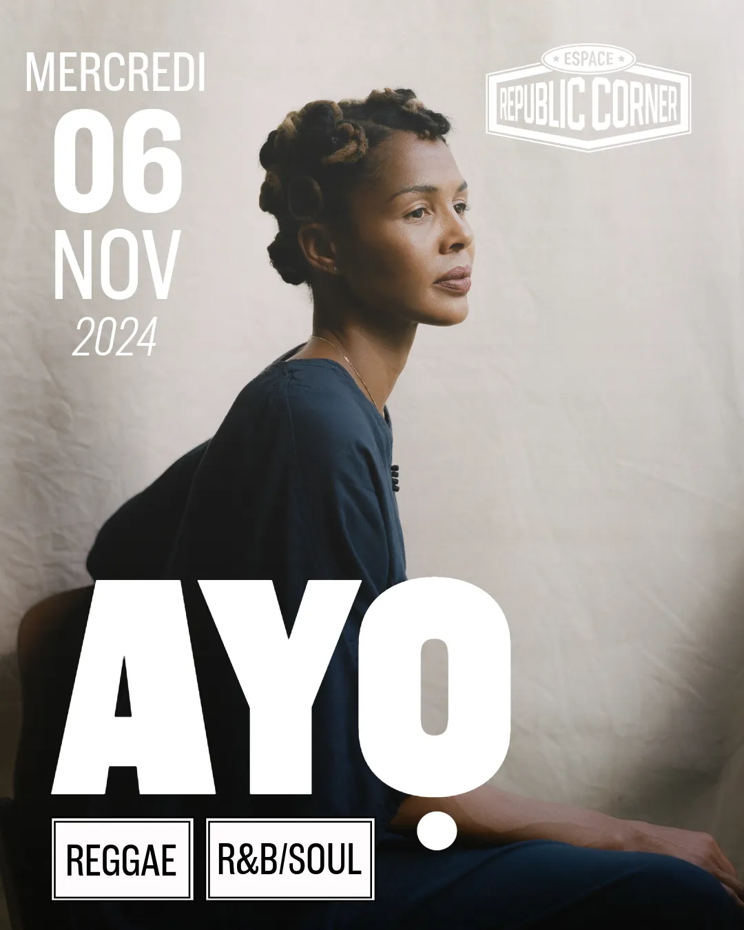 AYỌ en concert à Poitiers à l'Espace Republic Corner