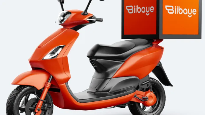 Bibaye brand identity design, logo, and delivery rider gear