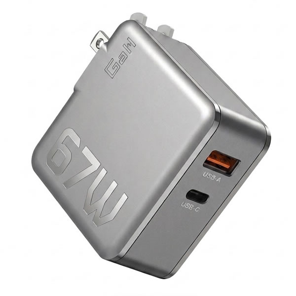 Kingmox - Cargador USB-A - USB-C - 67W vista 1