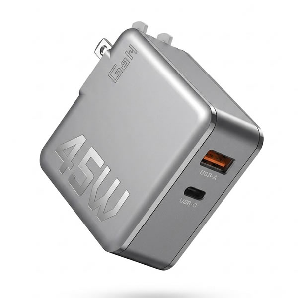 Kingmox - Cargador USB-A - USB-C - 45W vista 1