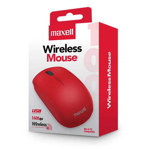 Mouse Maxell MOWL-100 Rojo vista 1