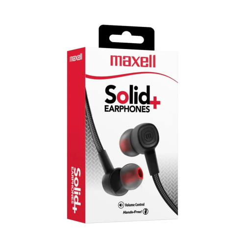 Audifonos Alámbricos Maxell Solid+ Negro