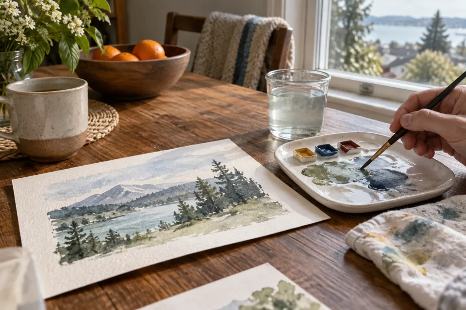 Illustrative scene for Make a limited palette feel useful
