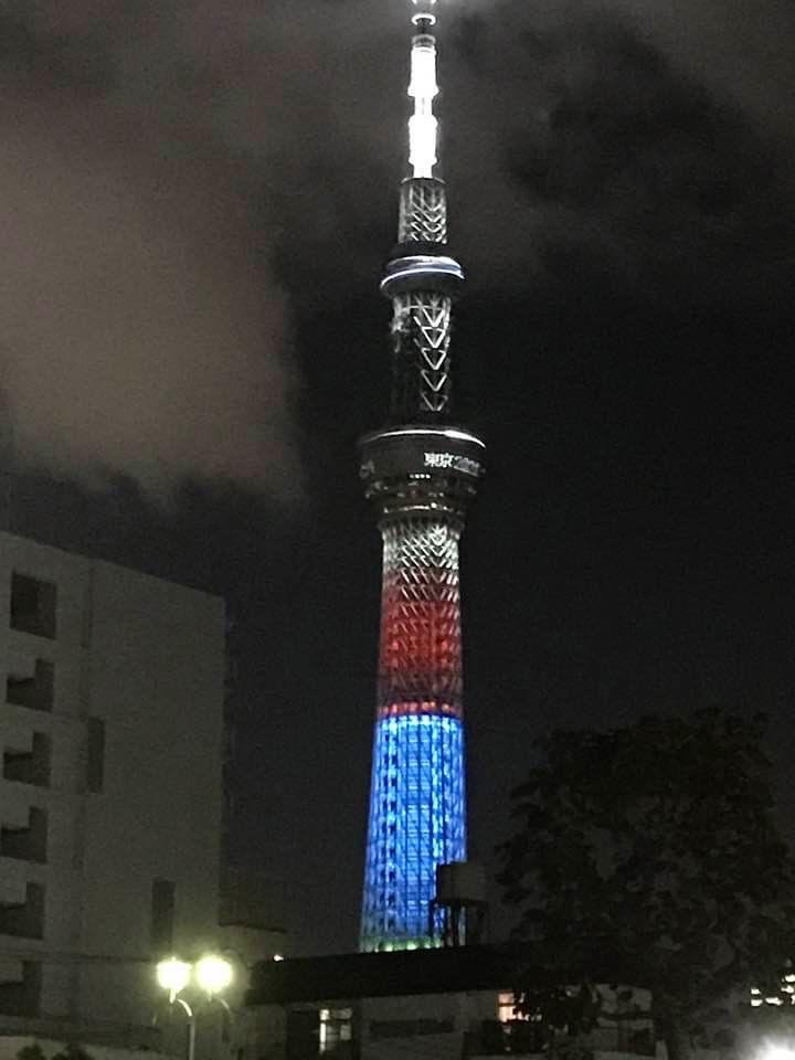 東京パラリンピックまで１年 東京スカイツリーがシンボルカラーにライトアップ 赤 青 緑の３色に ウォッチドッグ21