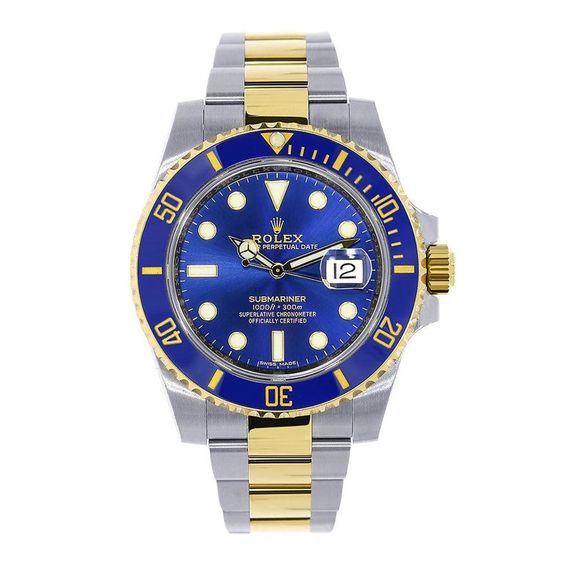 rolex submariner bi metal blue face