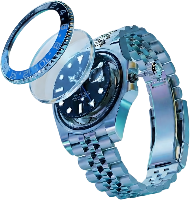 Deconstructed luxury watch