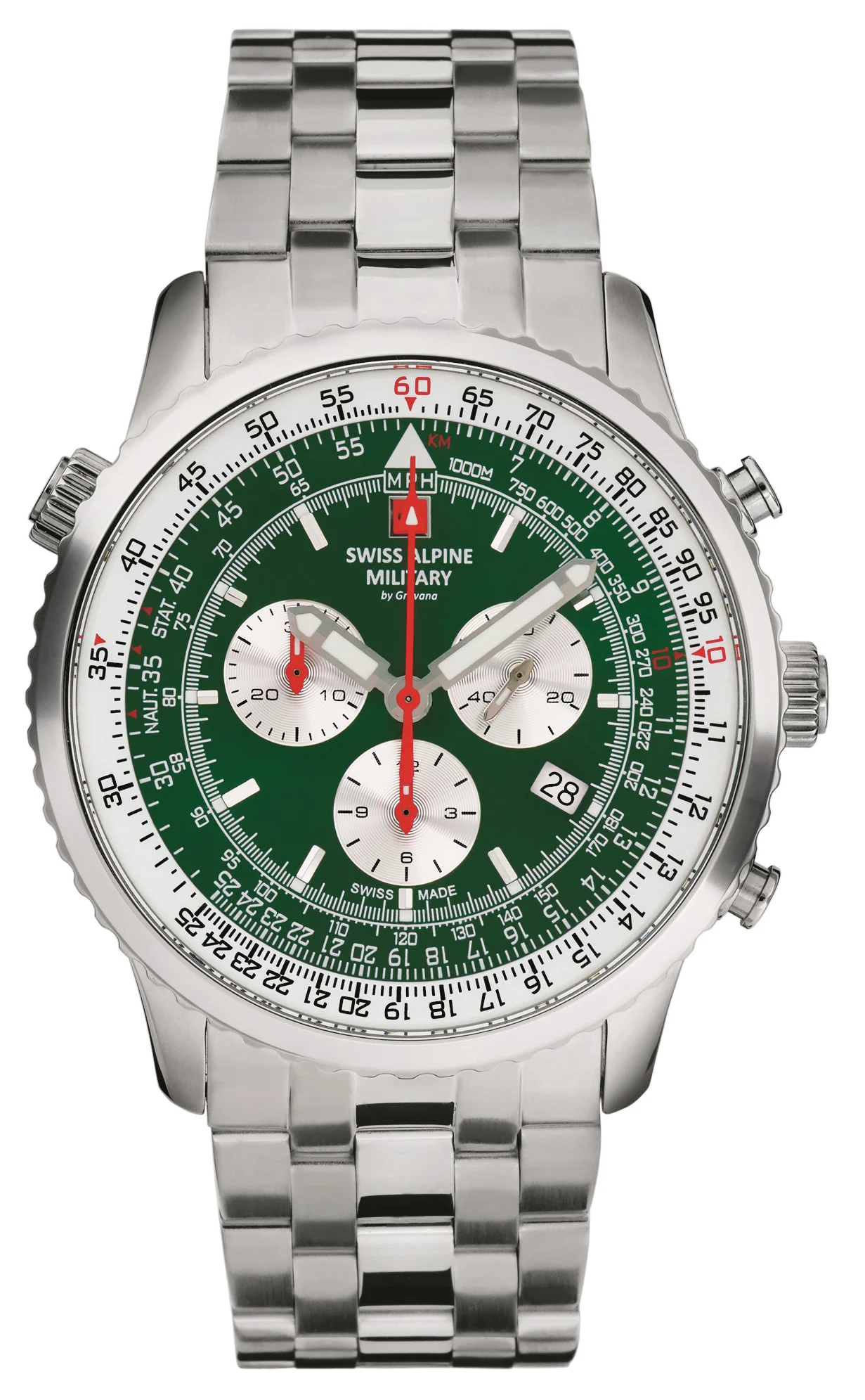 Swiss Alpine Military 7078.9134 chronograph men's watch 45 mm