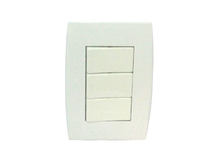 Interruptor triple simple 4 x 2 250V 10A_0