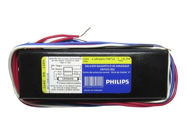 Balasto Magnético de Arranque rápido 1x40W RS 120V - Philips_0