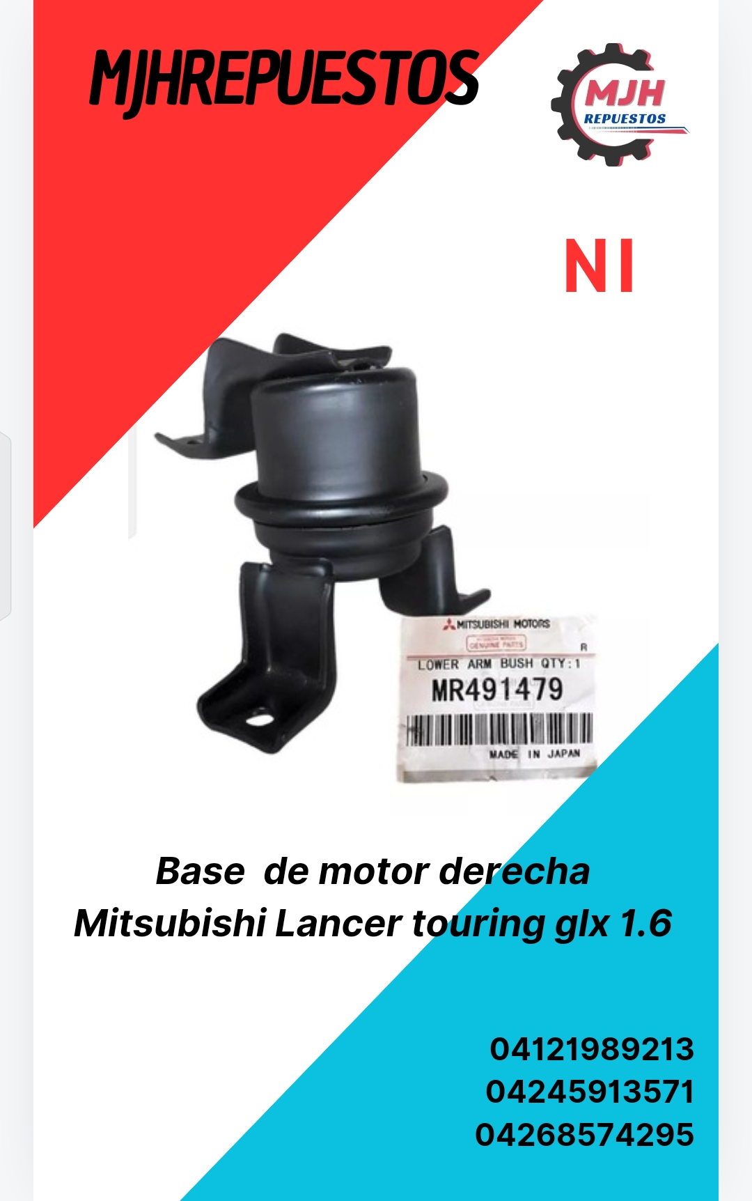Base de motor derecha Mitsubishi Lancer touring glx 1.6_0