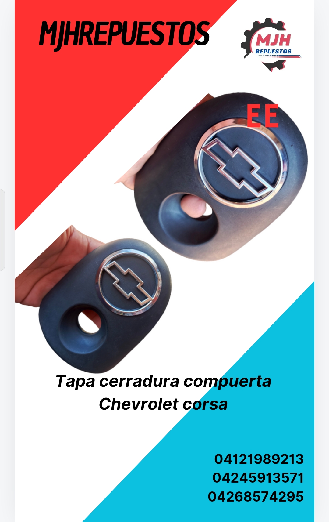 Tapa cerradura compuerta Chevrolet corsa_0