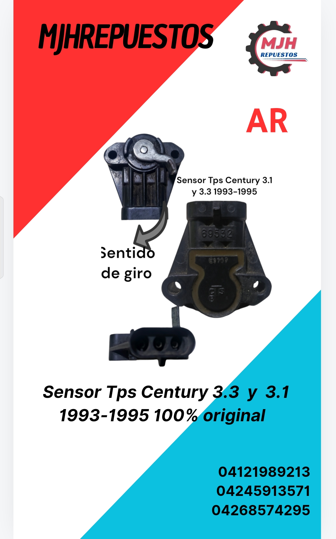 Sensor Tps Century 3.3  y  3.1 1993-1995 100% original_0