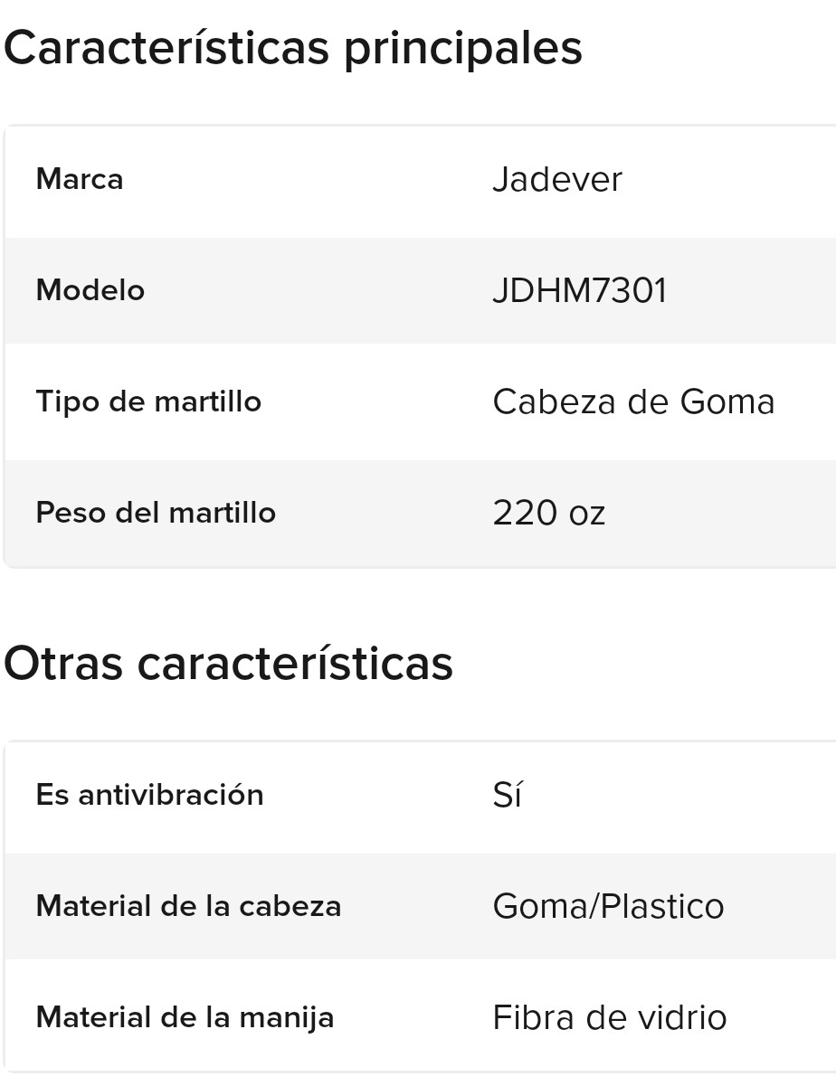 Martillo de goma Jadever_0
