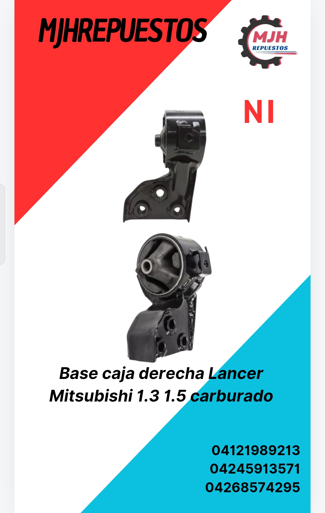 Base caja derecha Lancer Mitsubishi 1.3 1.5 carburado_0