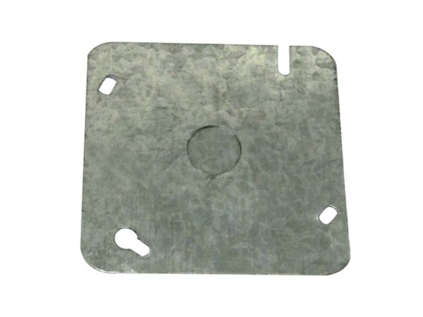 Tapa ciega galvanizada cuadrada 4 x 4 con hueco_0