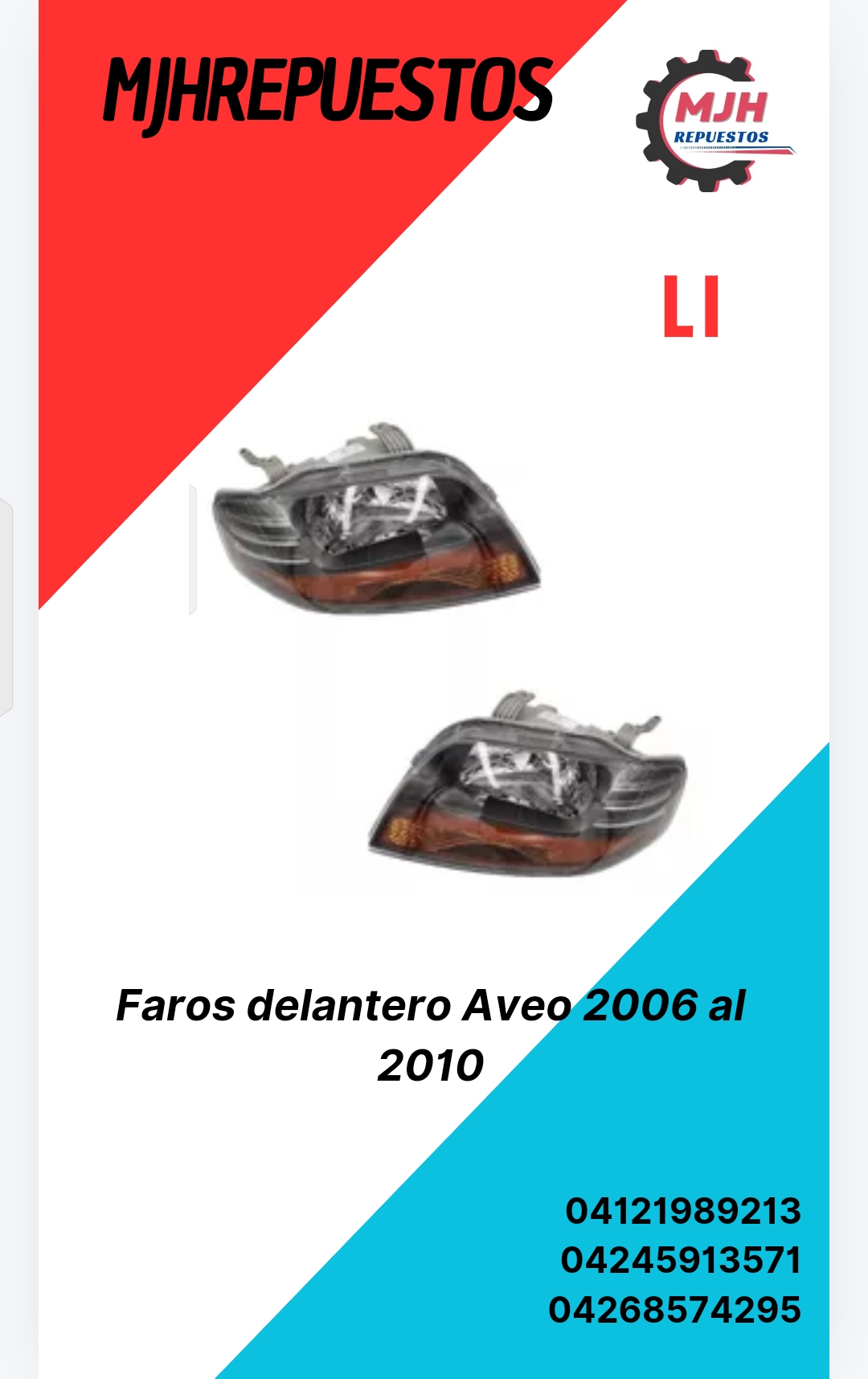 Faros delantero Aveo 2006 2007 2008 2009 2010_0