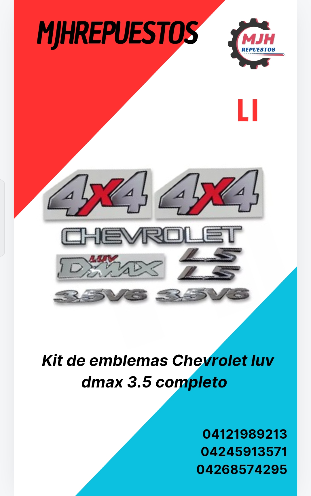 8Kit de emblemas Chevrolet luv dmax 3.5 completo_0