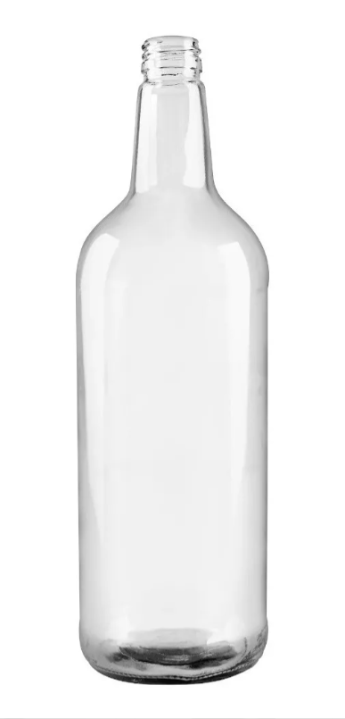 Botella de vidrio de 1 litro - sin tapa._0
