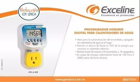 GRUPO DE BIASE - PROGRAMADOR HORARIO CALENTADOR AGUA 120VAC EXCELIN