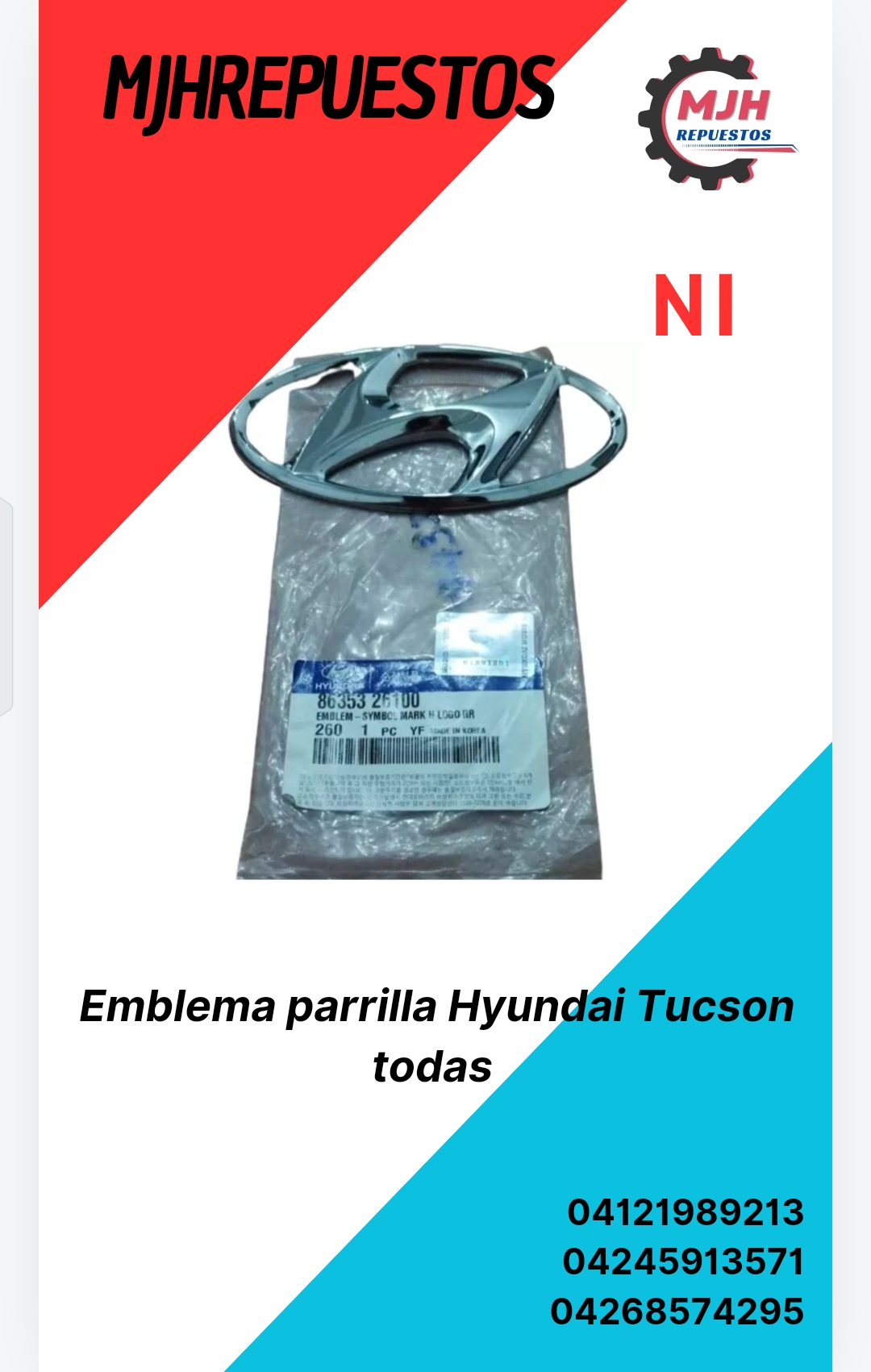 Emblema parrilla Hyundai Tucson todas_0
