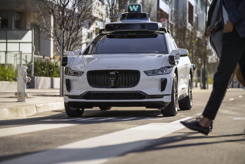 Waymo's autonomously driven Jaguar I-PACE electric SUV