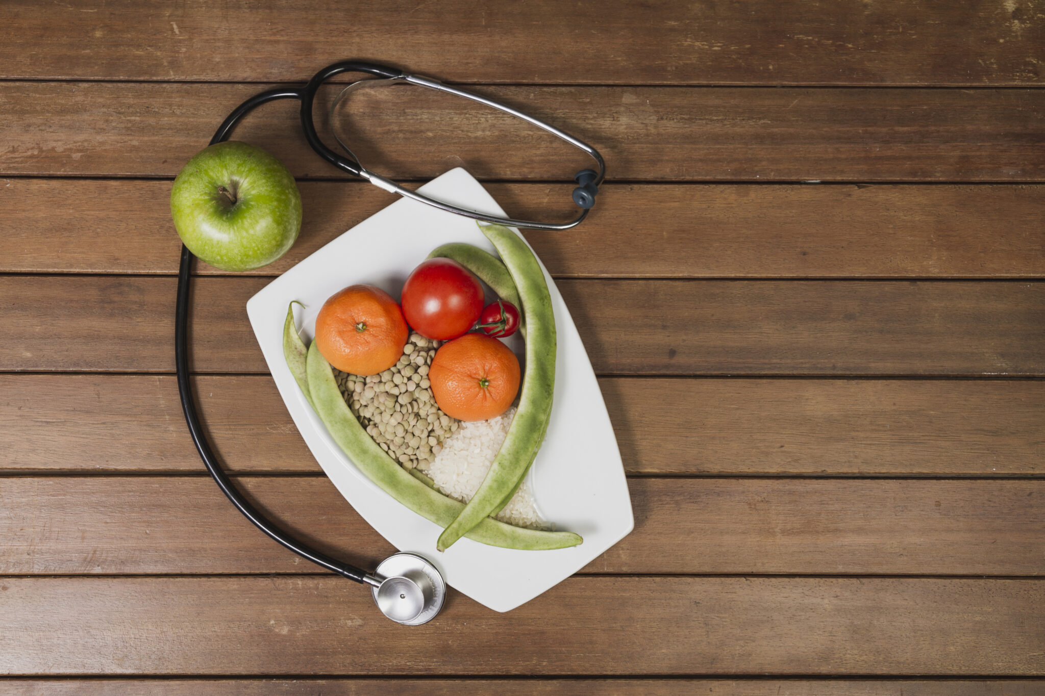 hospital-food-with-stethoscop Nutrition & Dietetics