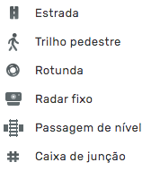 Menu Passagem de Nível