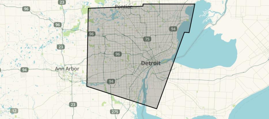 Macomb/Oakland/Wayne Counties (including Detroit)