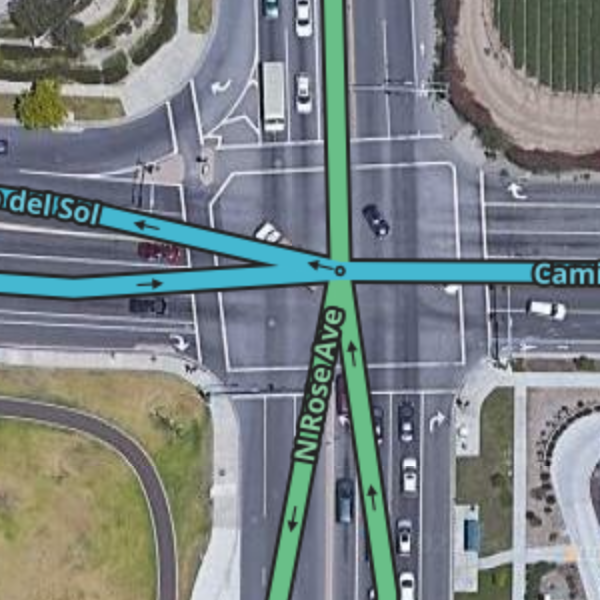 File:Transitioning (divided-2-way) road intersecting a transitioning (divided-2-way).png